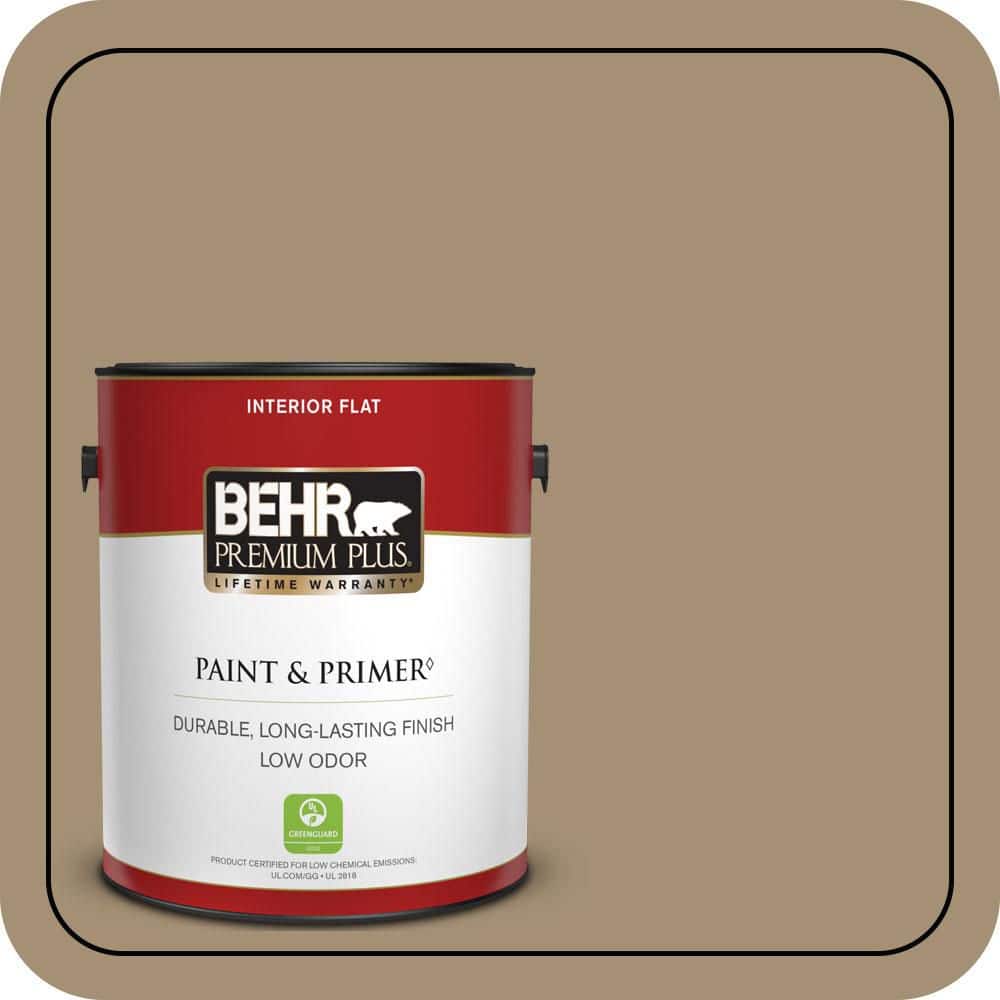 BEHR PREMIUM PLUS 1 gal. #N300-5 Hidden Treasure Flat Low Odor Interior Paint & Primer