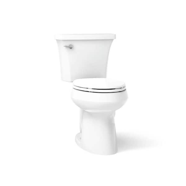 KOHLER Highline Arc 10 in. Rough In 2-Piece 1.28 GFP Single Flush Elongated Chair Height Toilet in White with Soft Close Seat