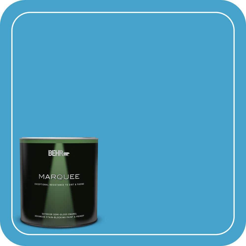 BEHR MARQUEE 1 qt. #540B-6 Sea Ridge Semi-Gloss Enamel Exterior Paint & Primer