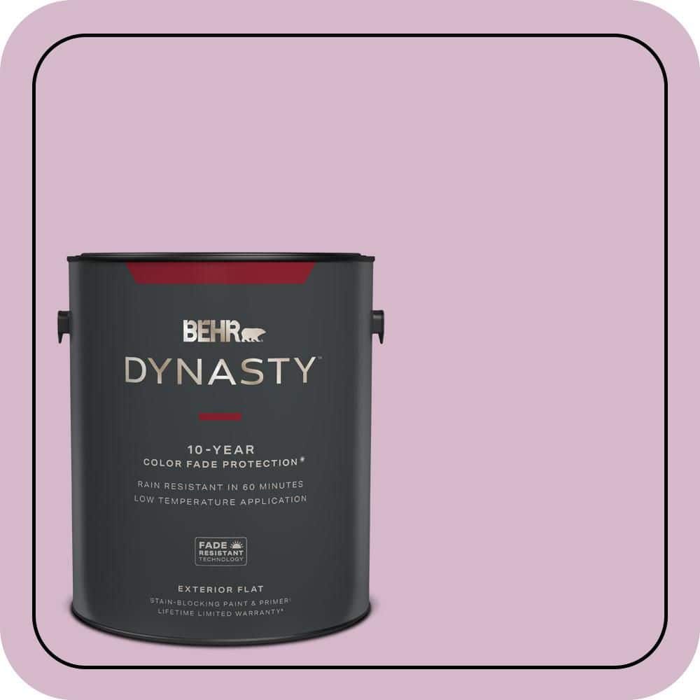BEHR DYNASTY 1 gal. #680D-4 Velvet Slipper Flat Exterior Stain-Blocking Paint & Primer