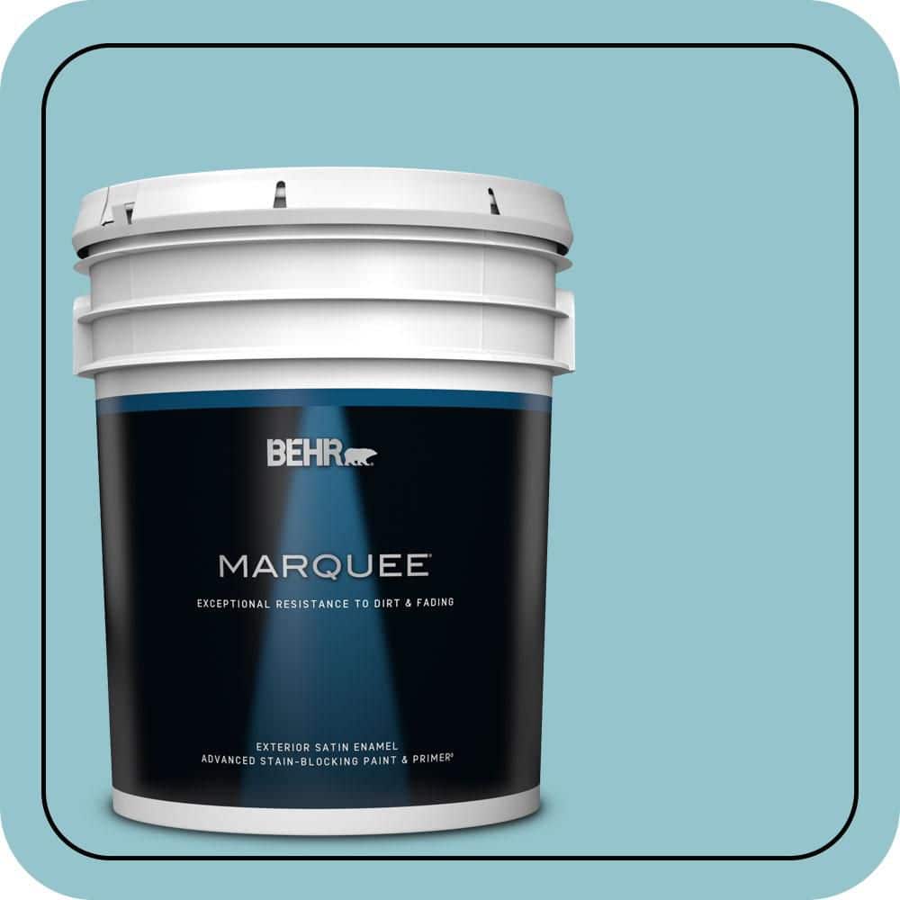 BEHR MARQUEE 5 gal. #520E-3 Velvet Morning Satin Enamel Exterior Paint & Primer