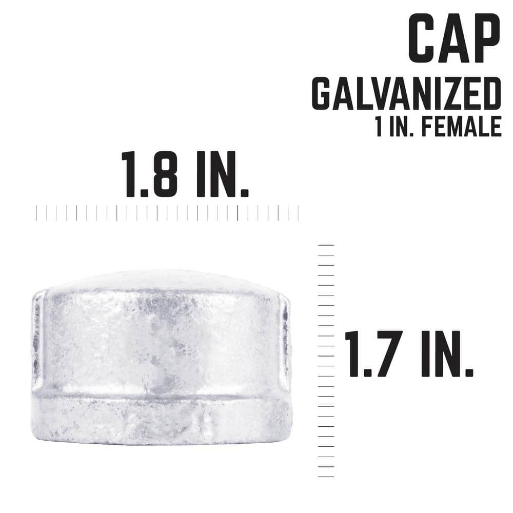 STZ 1 in. Galvanized Iron Cap (2)