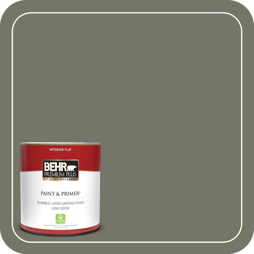 BEHR PREMIUM PLUS #PPU10-19 Conifer Green Enamel Low Odor & Primer