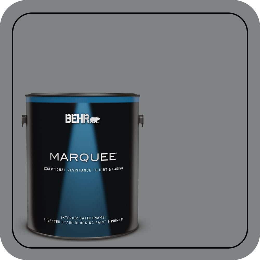 BEHR MARQUEE 1 gal. #PPU26-03 Legendary Gray Satin Enamel Exterior Paint & Primer