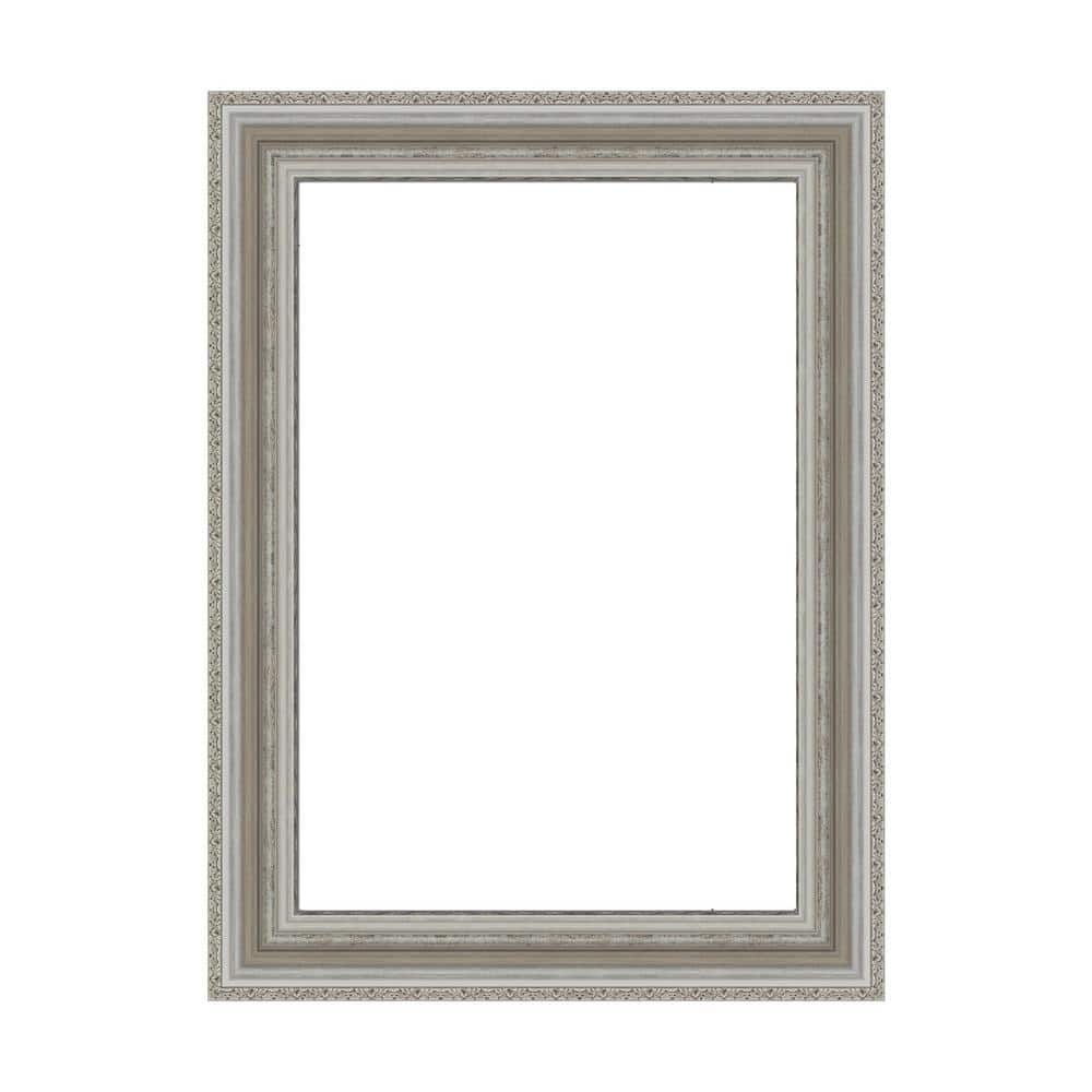 Amanti Art Mirror Makeover Parlor Silver 23.25 in. W x 31.25 in. H Bathroom Mirror Frame Border Kit-Fits a 22 x 30 Mirror (1)