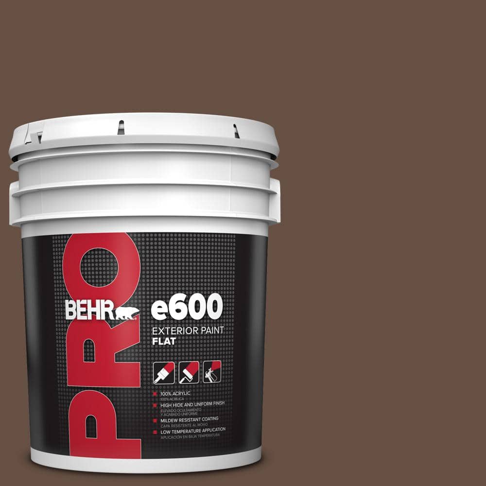 BEHR PRO 5 gal. #760B-7 Revival Mahogany Flat Exterior Paint