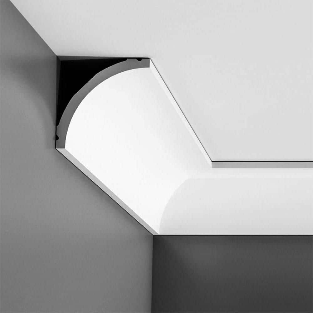 ORAC DECOR 3-1/8 in. x 3-1/8 in. x 78-3/4 in. Primed White Plain Polyurethane Crown Moulding (2-Pack) (3)