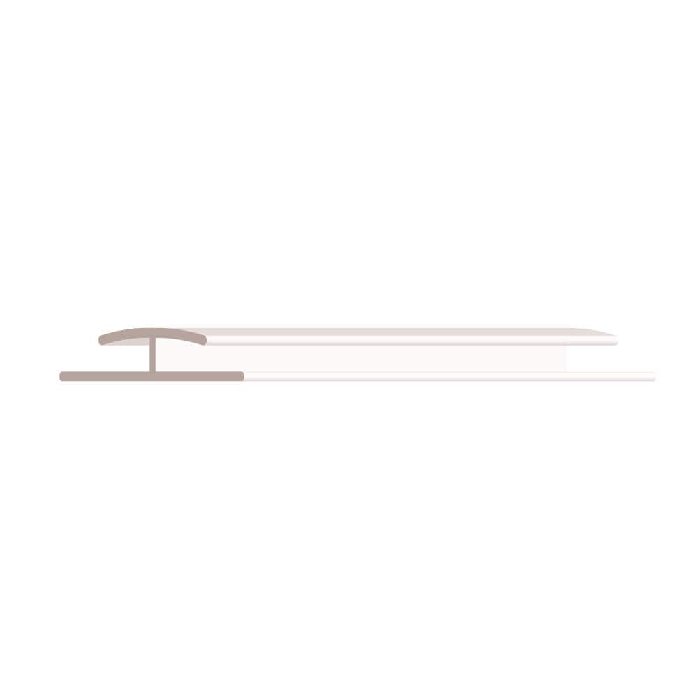 HOUSE OF FARA 1/4 in. D x 1-1/8 in. W x 96 in. L White PVC Divider Bar Moulding (1)