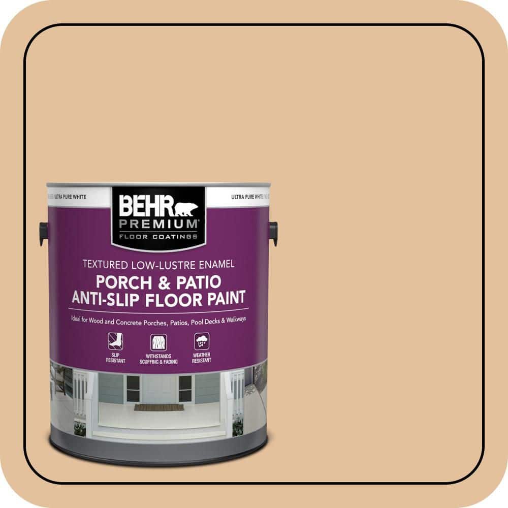 BEHR PREMIUM 1 gal. #S270-3 Tostada Textured Low-Lustre Enamel Interior/Exterior Porch and Patio Anti-Slip Floor Paint (1)