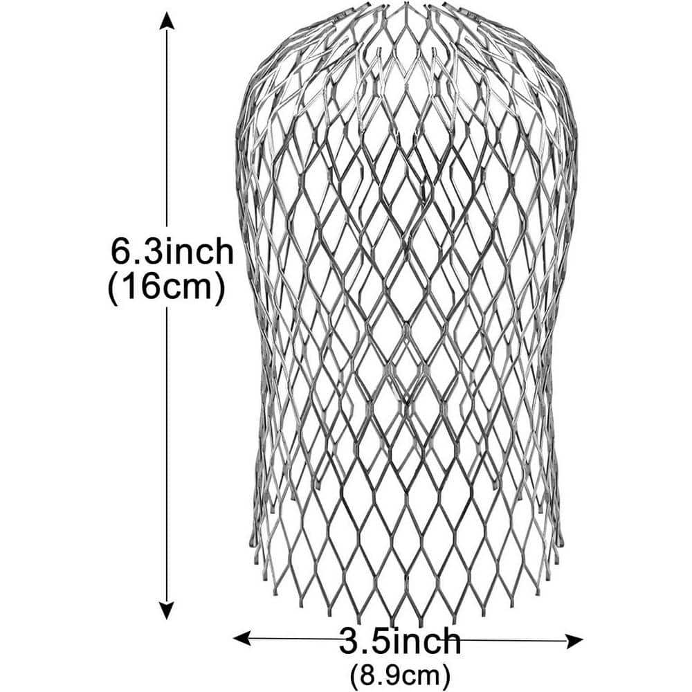 KIWDZFU 3.5 in. Aluminium Expandable Gutter Downspout Guard Wire Strainer for Preventing Blockage Leaves Debris, (10-Pack) (2)