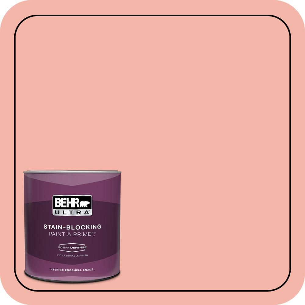 BEHR ULTRA 1 qt. #P180-3 Pink Mimosa Extra Durable Eggshell Enamel Interior Paint & Primer