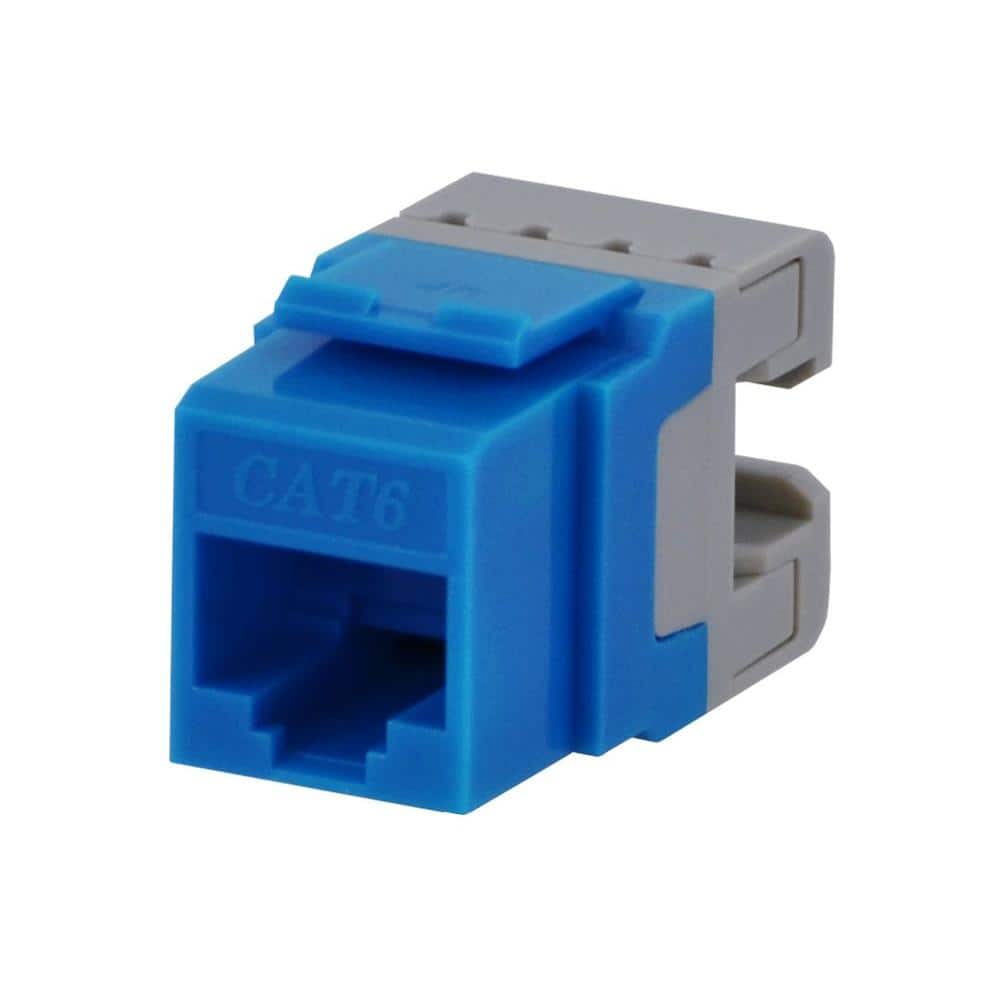 Commercial Electric Category 6 Jack - Blue