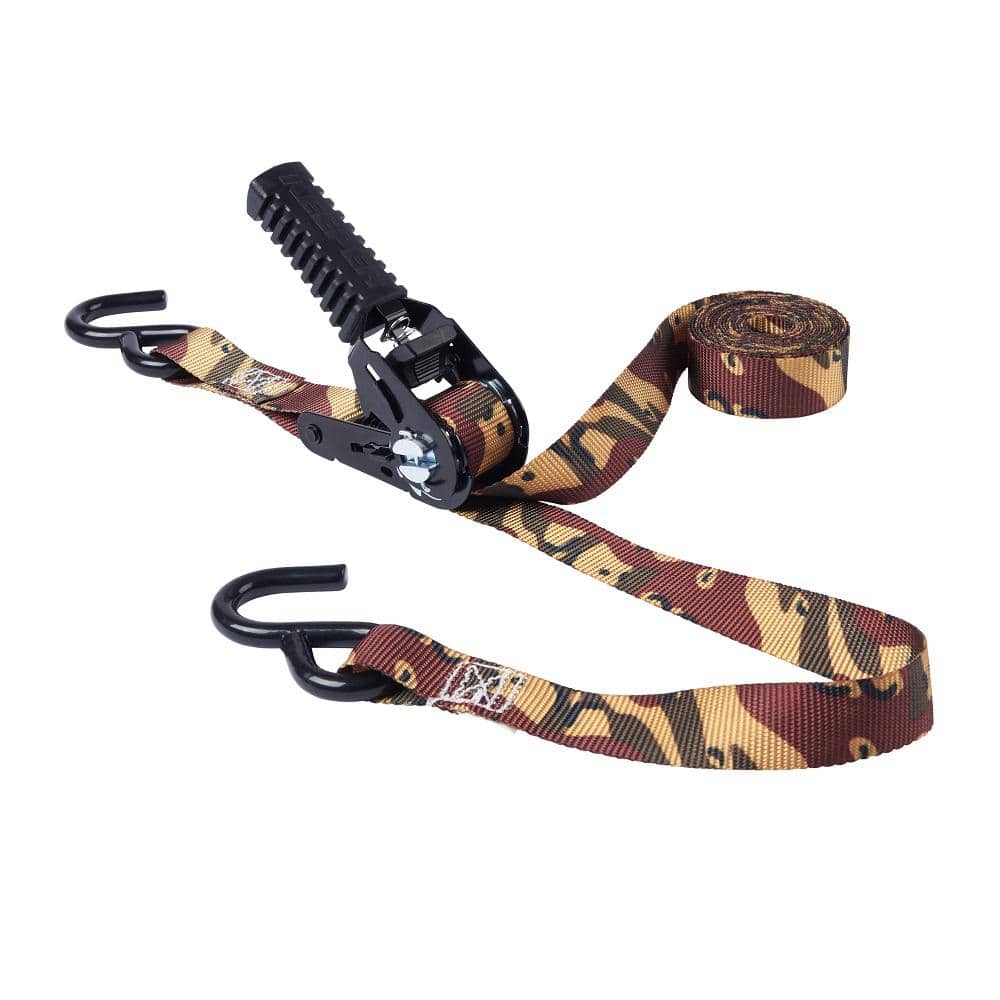 Keeper Camo Pistol Grip Ratchet Tie-Down Strap 12 ft. x 1 in. 500 lbs.