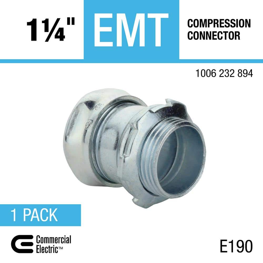 Commercial Electric 1-1/4 in. Electrical Metallic Tubing (EMT) Compression Connector (3)
