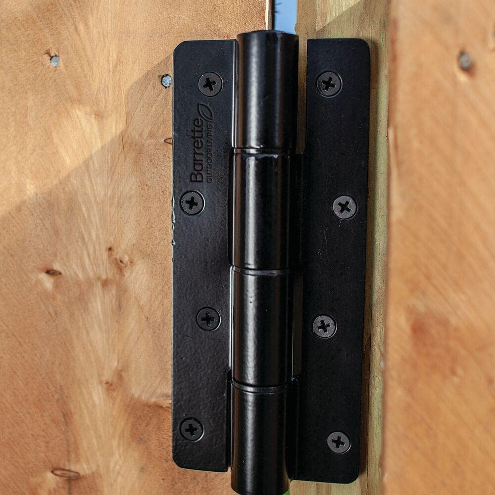 Barrette Outdoor Living 3.125 in. x 7.187 in. Aluminum Black Heavy-Duty Butterfly Hinge (2-Pack) (2)