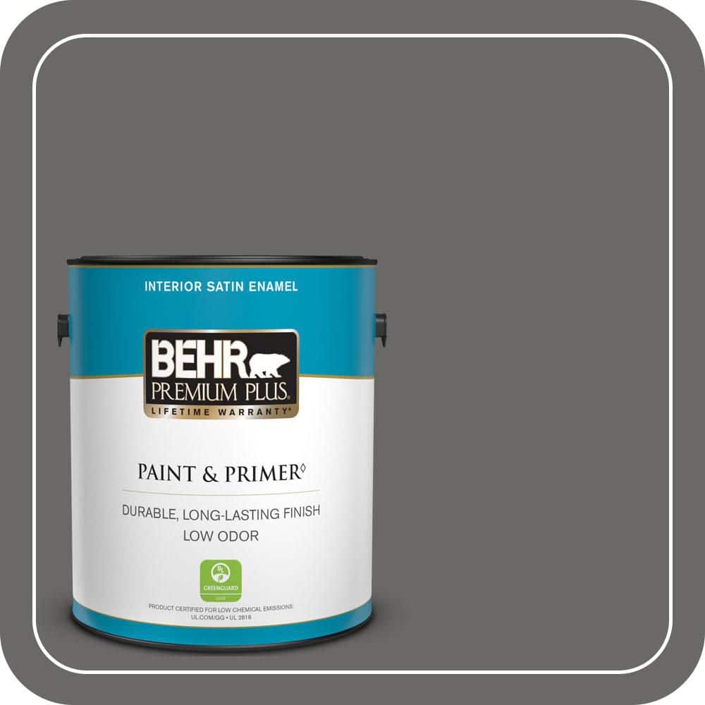 BEHR PREMIUM PLUS 1 gal. #T11-5 Not So Innocent Satin Enamel Low Odor Interior Paint & Primer