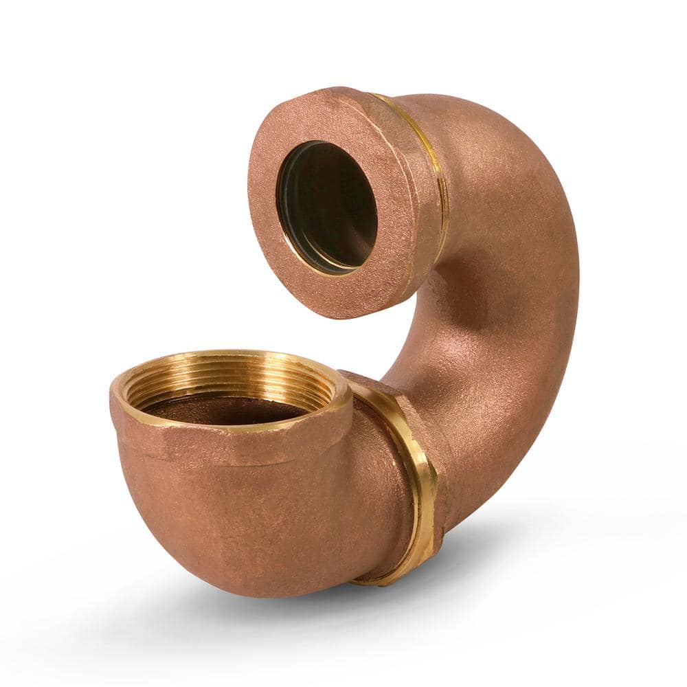 PLUMBFLEX 2 in. IPS x 1-1/2 in. LA Pattern Trap for Tubular Drain Applications, Brass (1)