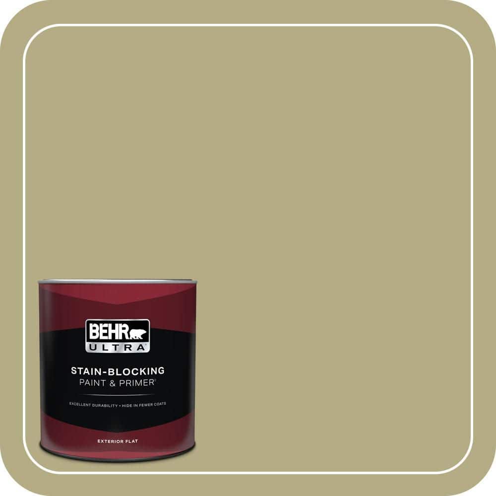 BEHR ULTRA 1 qt. #PPU9-08 Tarragon Tease Flat Exterior Paint & Primer