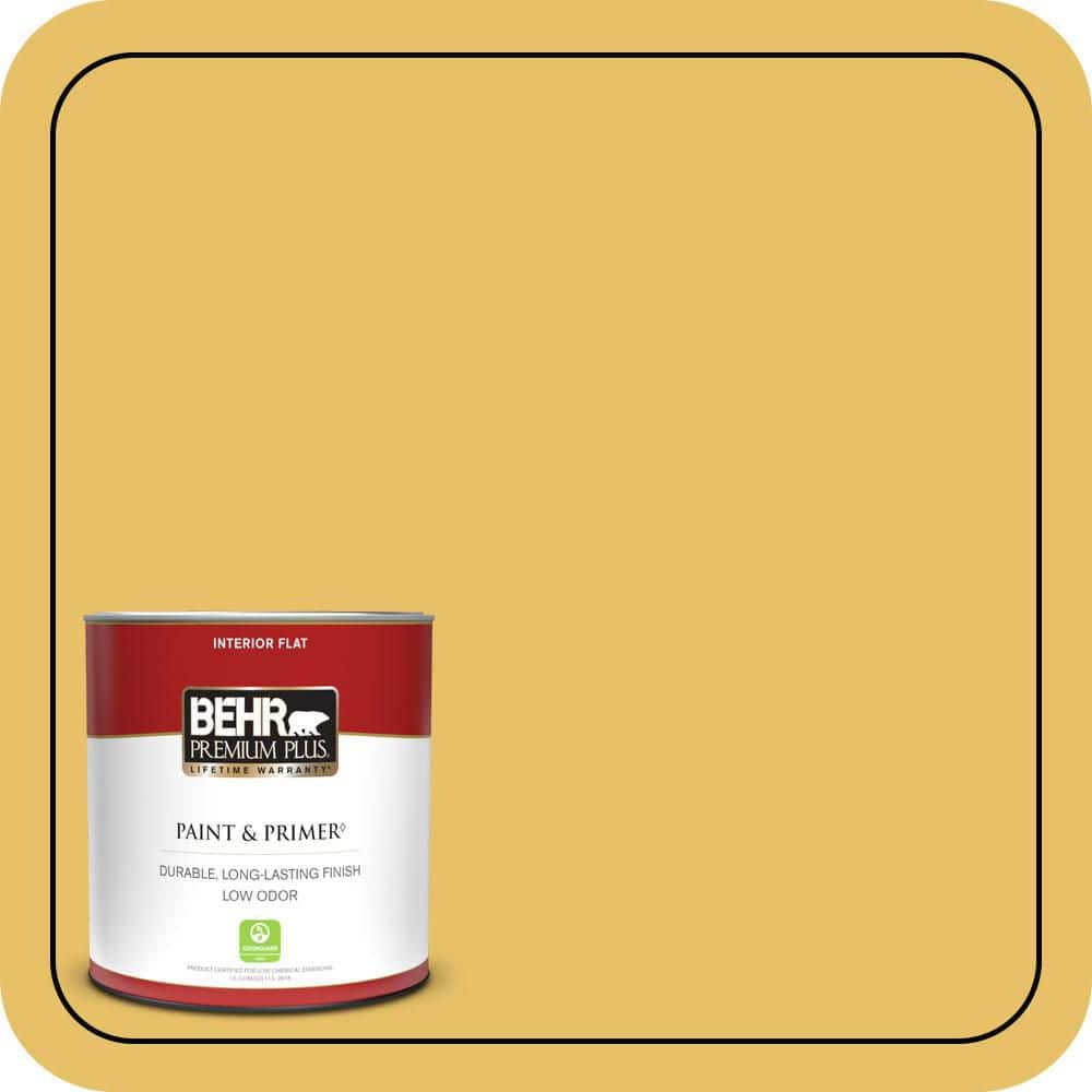 BEHR PREMIUM PLUS #360D-5 Golden Chalice Flat Low Odor & Primer (1)