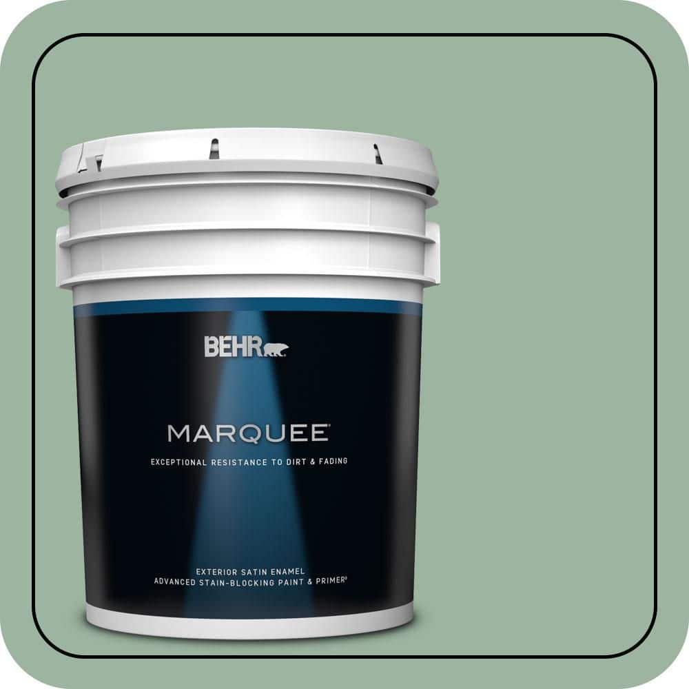 BEHR MARQUEE 5 gal. #S410-4 Copper Patina Satin Enamel Exterior Paint & Primer (1)