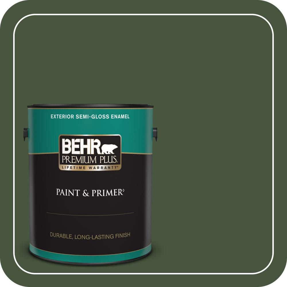 BEHR PREMIUM PLUS 1 gal. #MQ6-49 Chard Semi-Gloss Enamel Exterior Paint & Primer