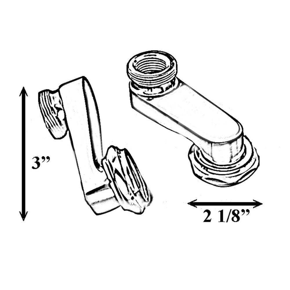 Barclay Products 3 in. Deck Mount Swivel Arms in Polished Brass (3)