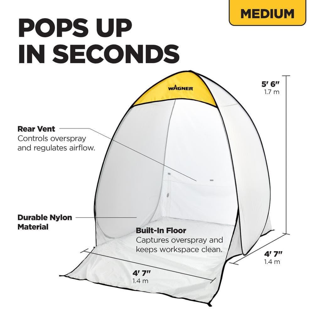 Wagner 4.7 ft. x 5.6 ft. White Polyester Medium Spray Shelter (2)