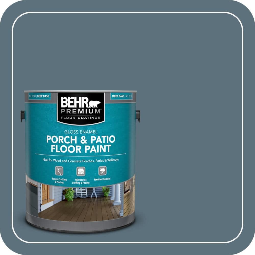 BEHR PREMIUM 1 gal. #PFC-55 Sea Cave Gloss Enamel Interior/Exterior Porch and Patio Floor Paint