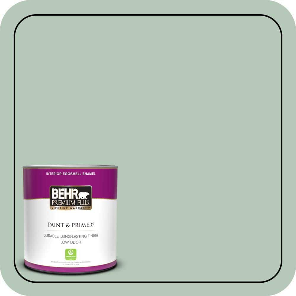 BEHR PREMIUM PLUS #S410-3 Ponds Edge Enamel Interior/Exterior Paint & Primer Color Sample (1)