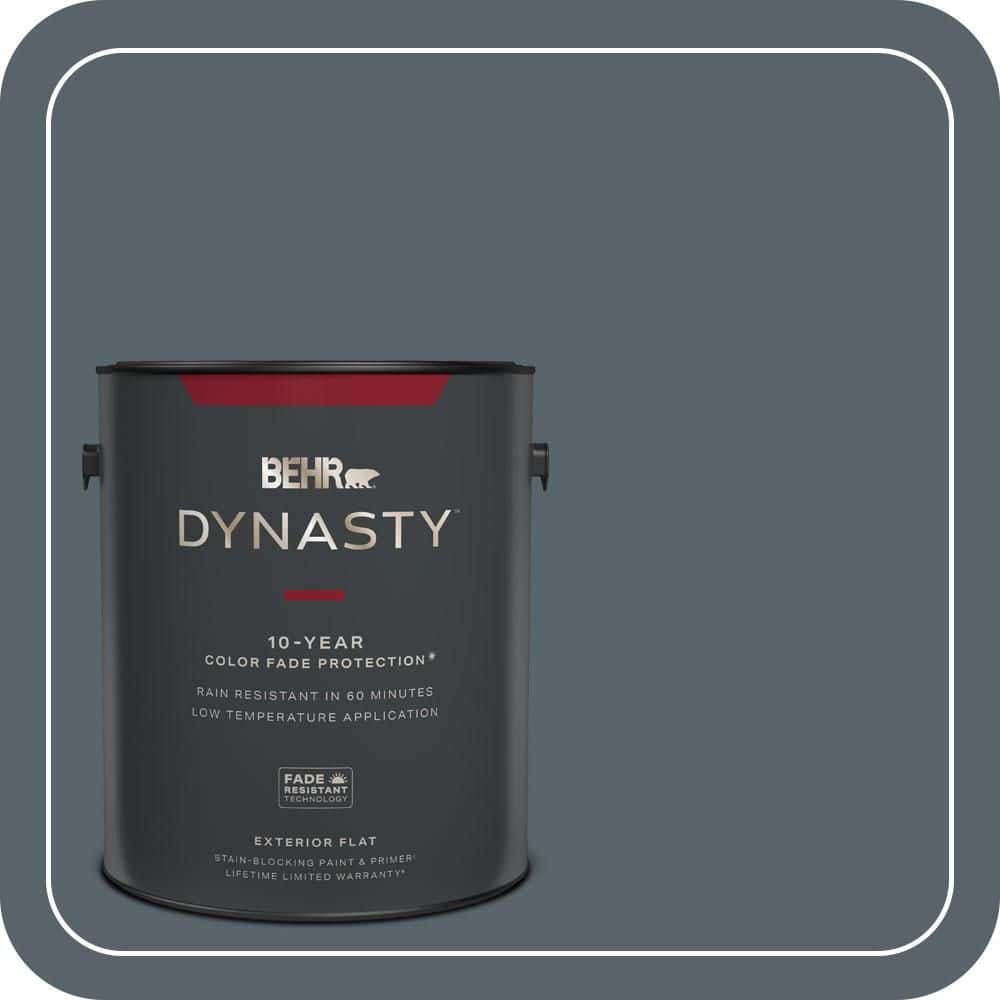 BEHR DYNASTY 1 gal. #N490-6 Calligraphy Flat Exterior Stain-Blocking Paint & Primer