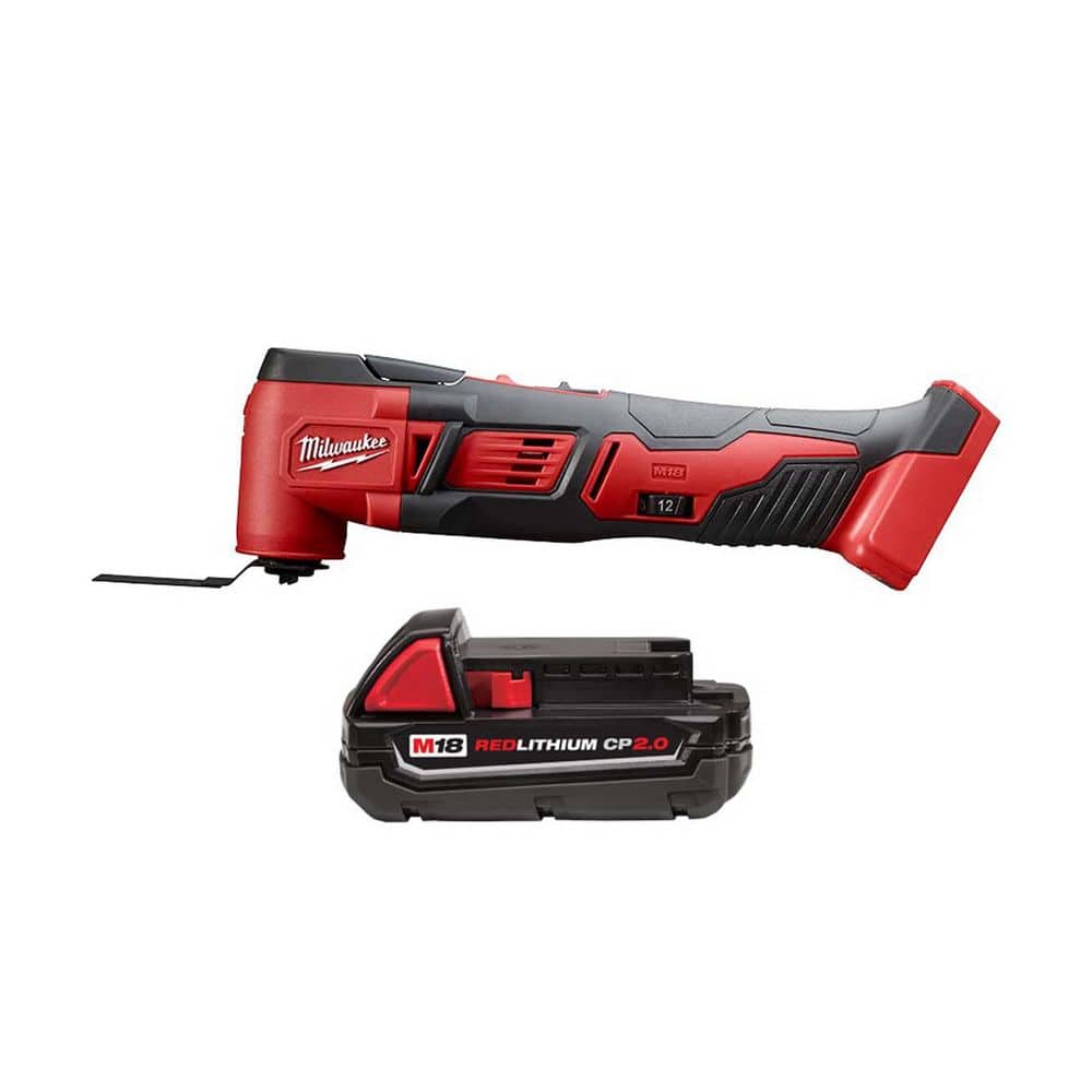Milwaukee M18 18V Lithium-Ion Cordless Oscillating Multi-Tool (Tool-Only) with 2.0 Ah Compact Battery