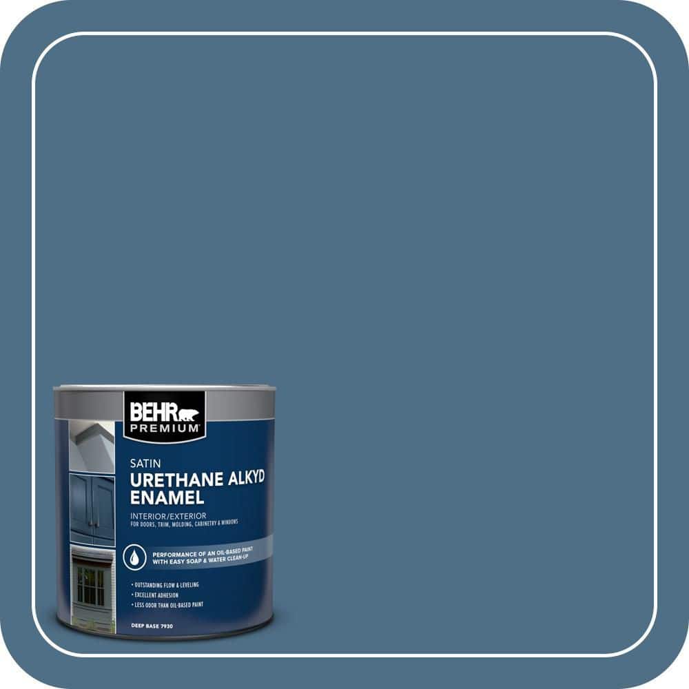 BEHR PREMIUM 1 qt. #S500-6 Shipyard Satin Enamel Urethane Alkyd Interior/Exterior Paint (1)