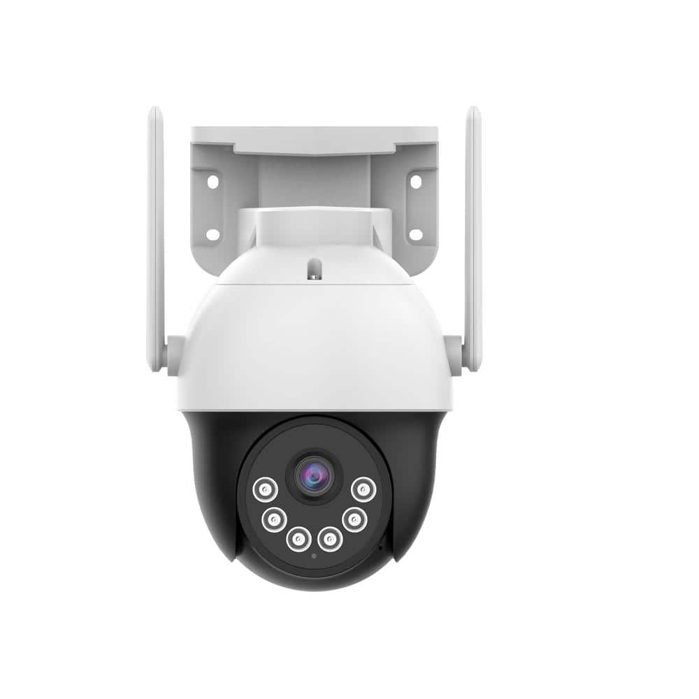 Crystal Vision 8CH Wireless NVR Surveillance kit, 10.1 in. & 2TB HDD (2x 3MP Floodlight Audio, 2x Pan-tilt Audio Panic Siren Cameras) (3)