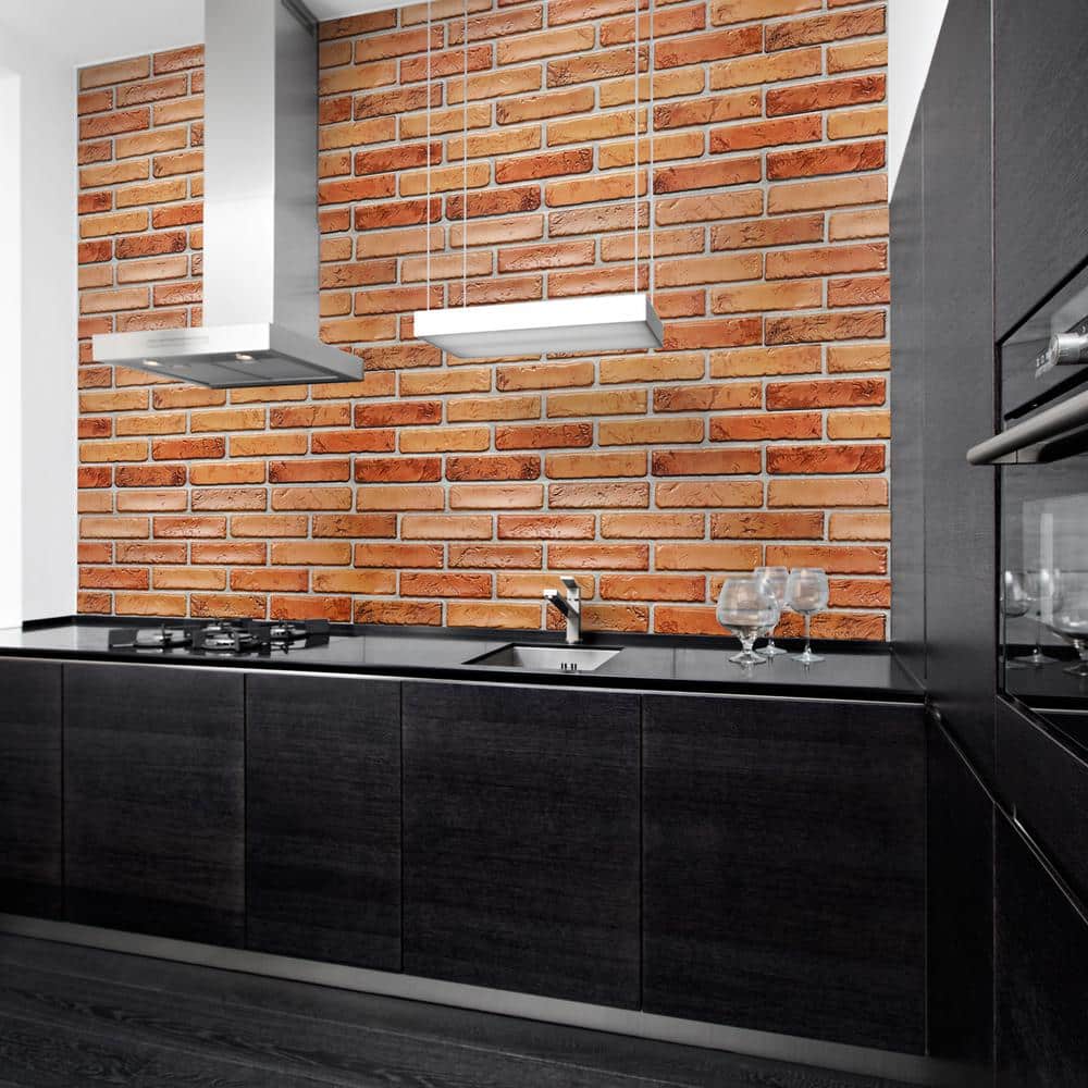 Dundee Deco 3D Falkirk Retro 1/100 in. 38 in. 20 in. Faux Bricks PVC Decorative Wall Paneling (3)