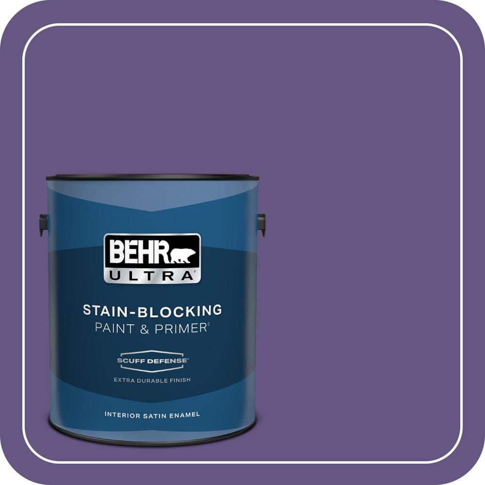 BEHR ULTRA 1 gal. #PPU16-02 Vigorous Violet Extra Durable Satin Enamel Interior Paint & Primer (1)