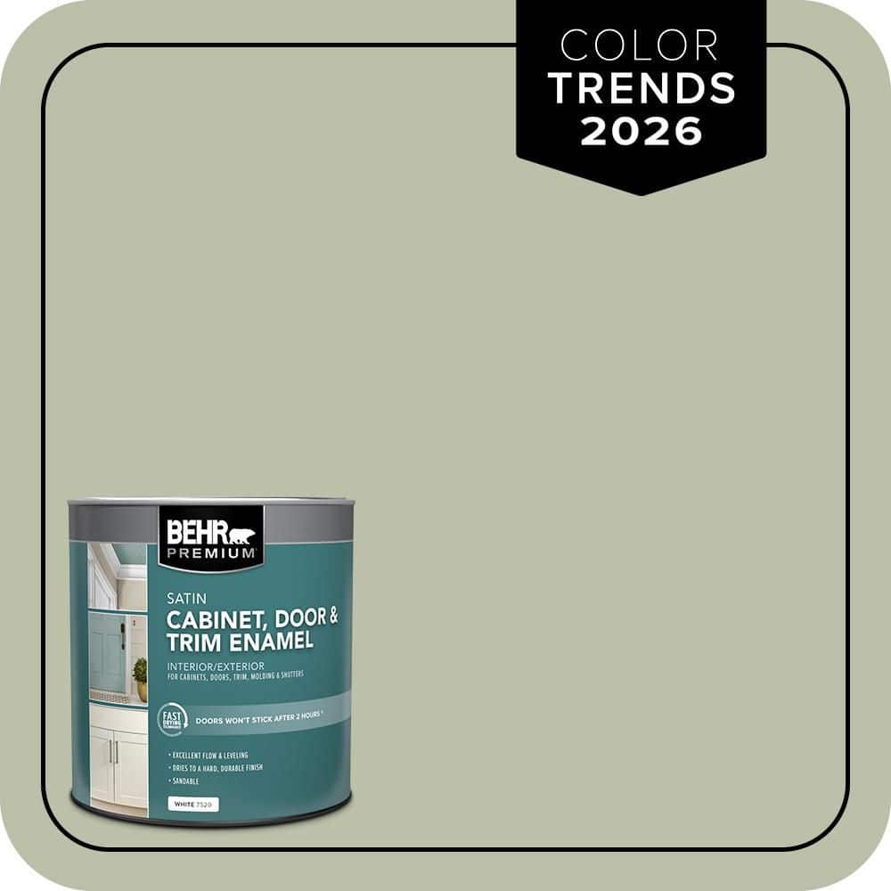 BEHR PREMIUM 1 qt. #S380-3 Urban Nature Satin Enamel Interior/Exterior Cabinet, Door & Trim Paint (1)