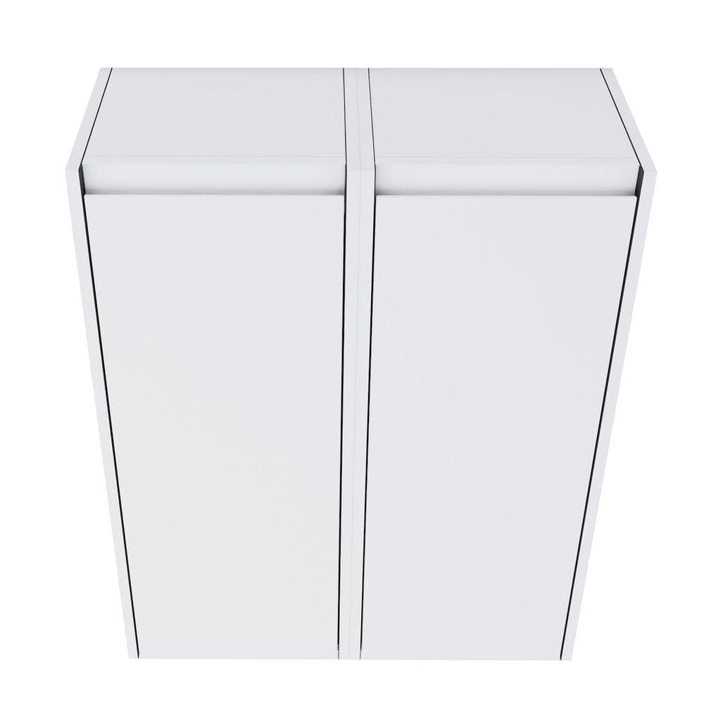 ARTCHIRLY 11.81 in. W x 9.81 in. D x 59 in. H Bathroom Storage Wall Cabinet in White (3)