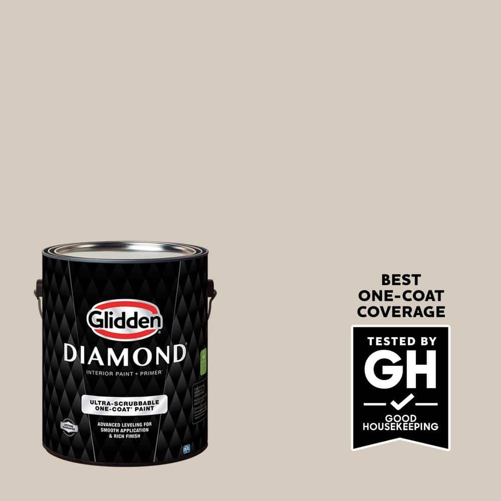 Glidden Diamond 1 gal. PPG1019-2 In The Buff Satin Interior Paint with Primer