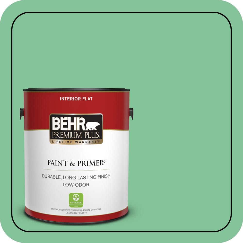 BEHR PREMIUM PLUS 1 gal. #P410-4 Willow Hedge Flat Low Odor Interior Paint & Primer