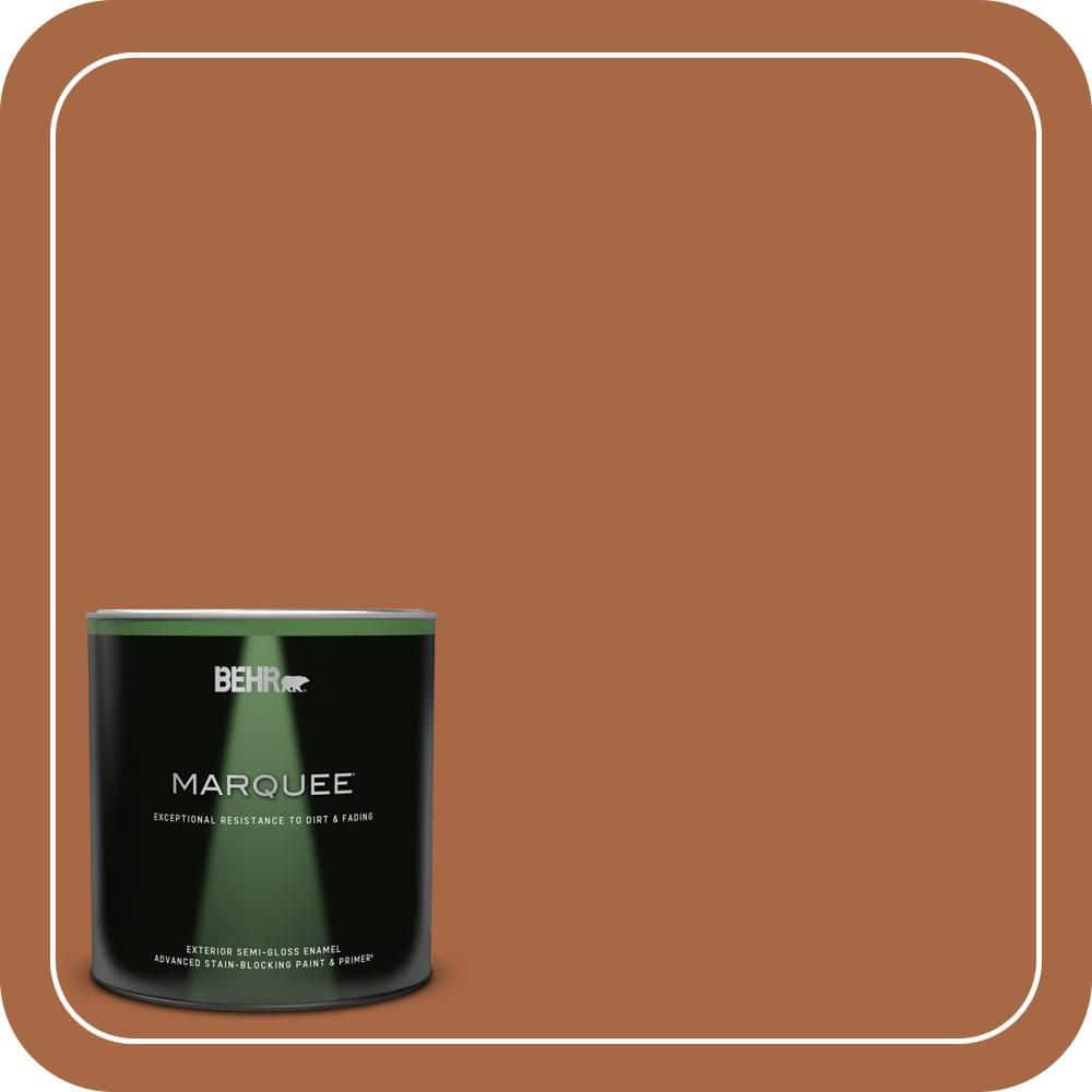 BEHR MARQUEE 1 qt. #PPU3-16 Maple Glaze Semi-Gloss Enamel Exterior Paint & Primer