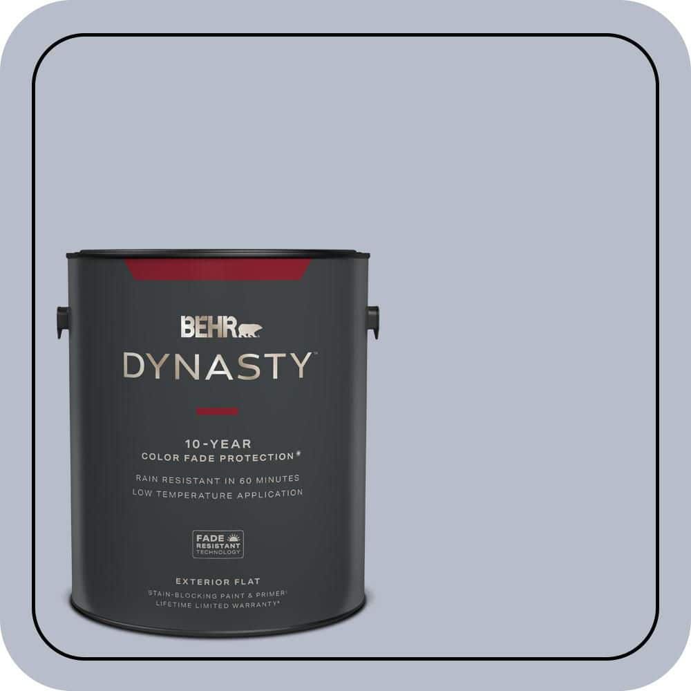 BEHR DYNASTY 1 gal. #610F-4 Silver Service Flat Exterior Stain-Blocking Paint & Primer