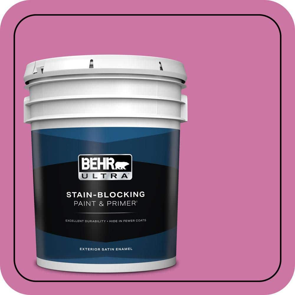BEHR ULTRA 5 gal. #P120-4 Heart Breaker Satin Enamel Exterior Paint & Primer