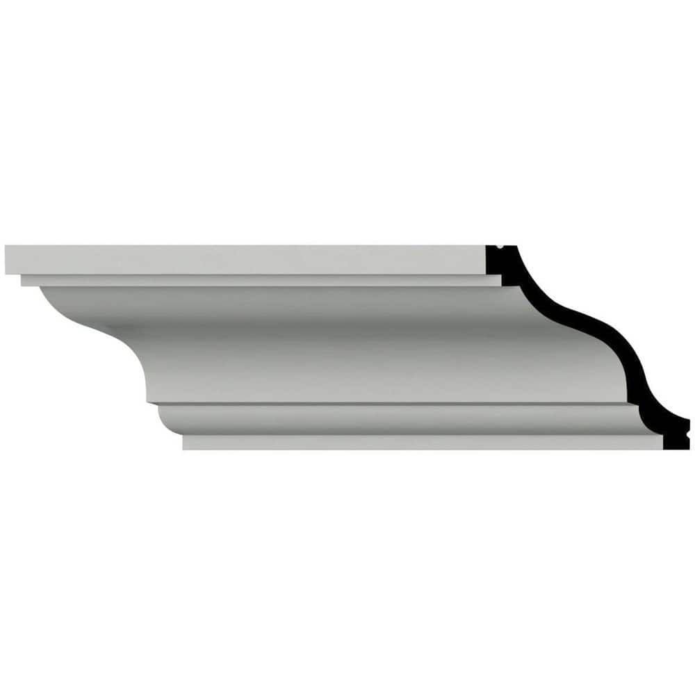 Ekena Millwork June 3.125 in. D x 4.5 in. W x 96 in. L Polyurethane Crown Moulding (3)
