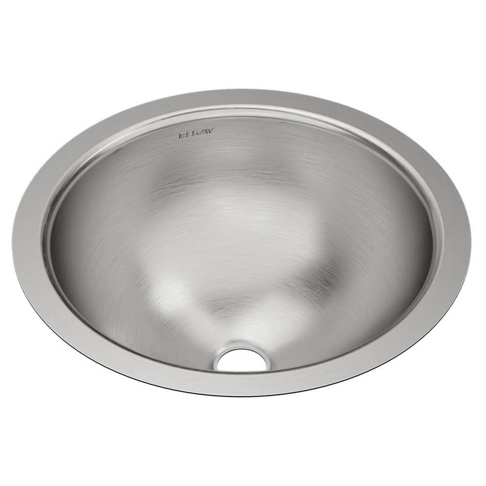 Elkay Asana 14.38 in. x 14.38 in. Undermount Bathroom Sink in Lustrous Satin Stainless Steel