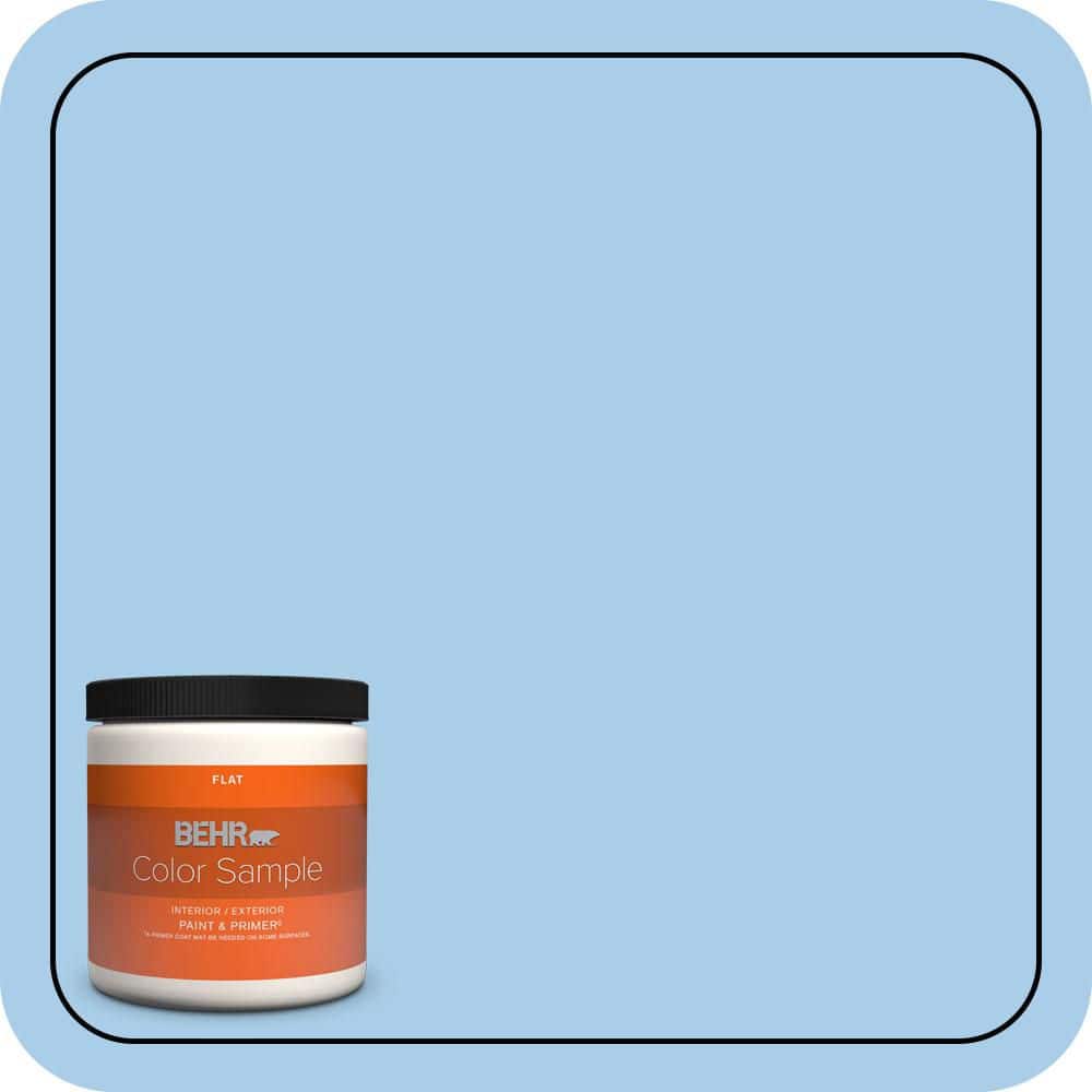 BEHR PREMIUM PLUS 8 oz. #P520-2 French Porcelain Flat Interior/Exterior Paint & Primer Color Sample