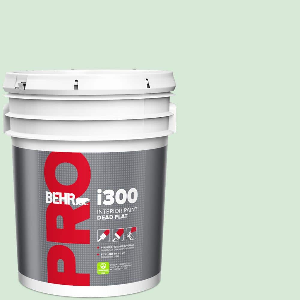 BEHR PRO 5 gal. #M410-1 Jade Mist Dead Flat Interior Paint