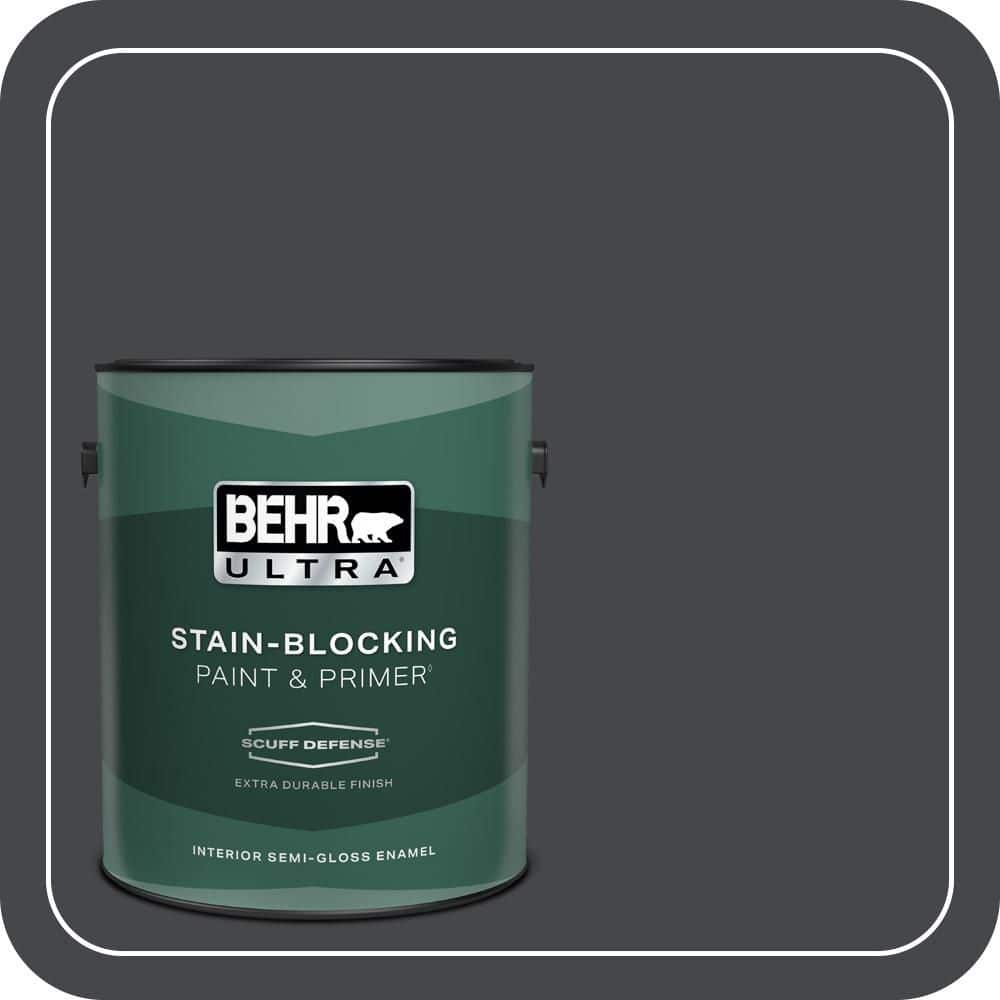 BEHR ULTRA 1 gal. #PPU26-23A Dark Secret Extra Durable Semi-Gloss Enamel Interior Paint & Primer