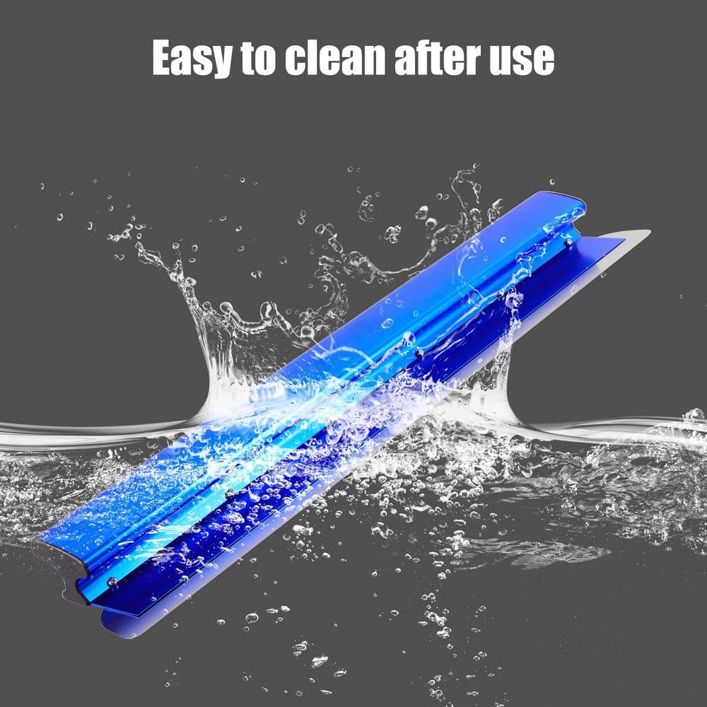 Laybus Blue 22 in. Extruded Aluminum Skimming Blade with Stainless Steel Blade and Plastic Handle, Smoothing Knockdown Drywall (3)