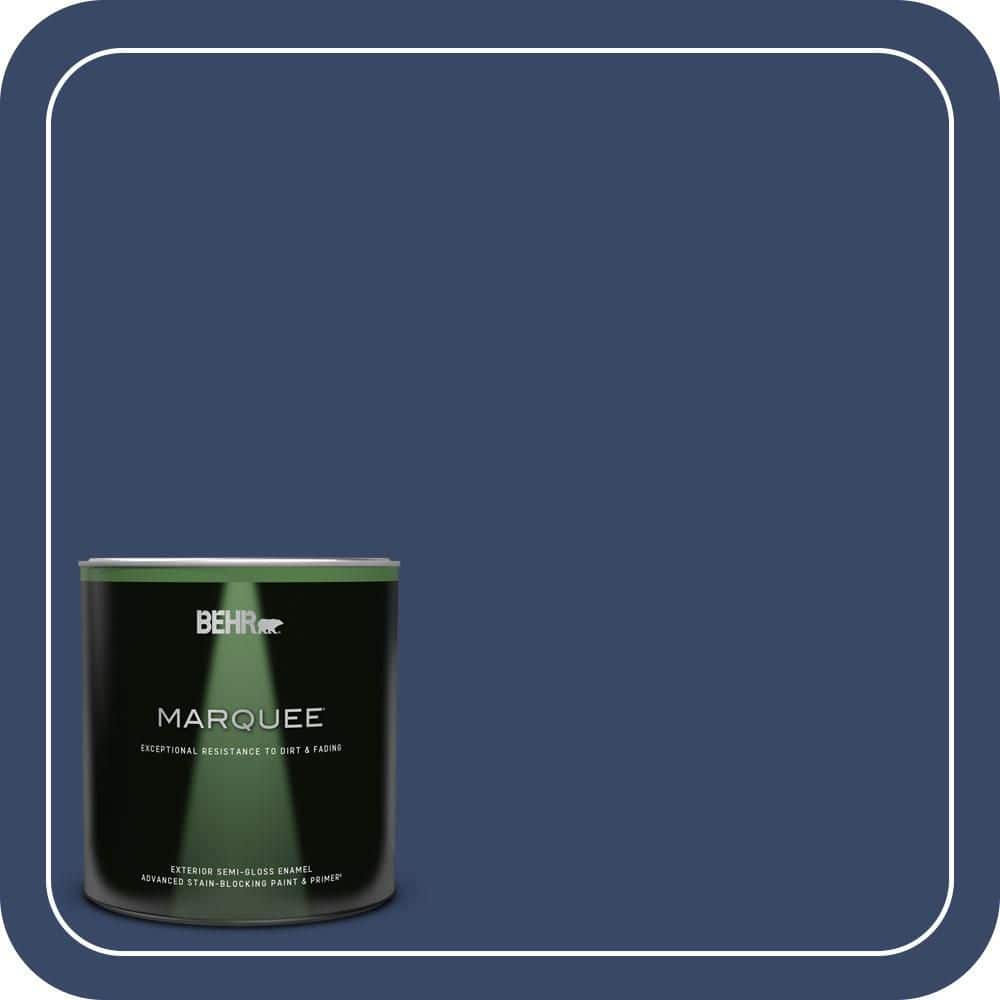 BEHR MARQUEE 1 qt. #MQ5-14 Bon Nuit Semi-Gloss Enamel Exterior Paint & Primer (1)