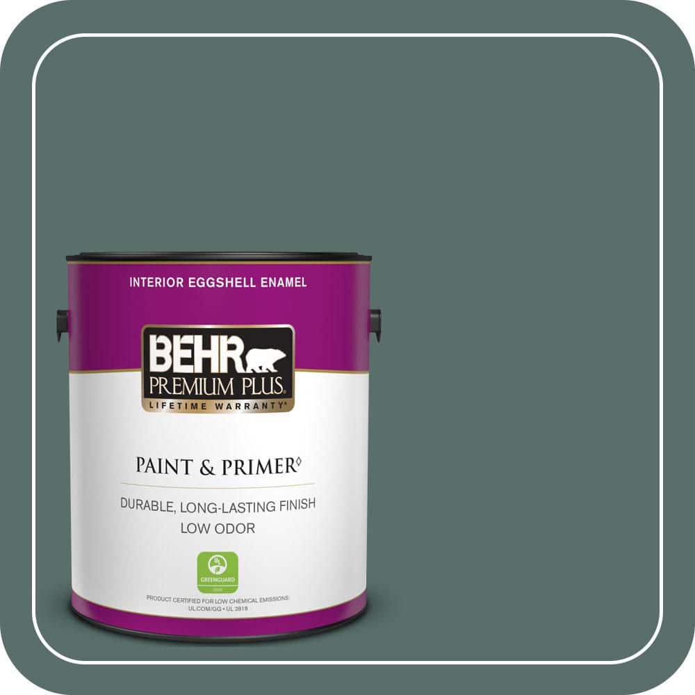 BEHR PREMIUM PLUS 1 gal. #490F-6 Agave Frond Eggshell Enamel Low Odor Interior Paint & Primer